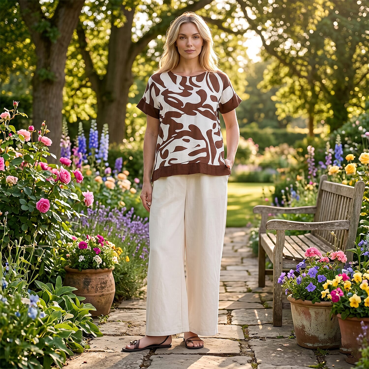 La Marey Printed Blouse