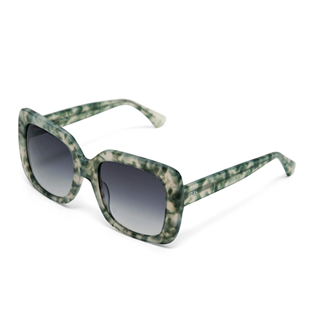 GLAS Eyewear Mio Green Marble Detailing Sunglasses