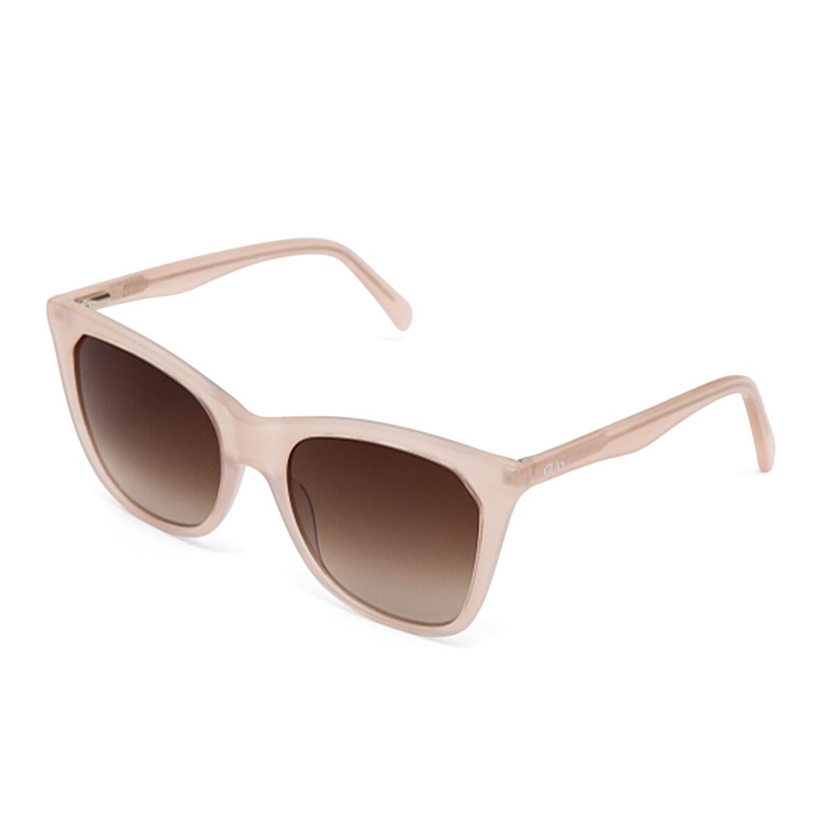 GLAS Eyewear Laura Matte Hybrid Cat-Eye & Square Frame Designer Sunglasses - Pink