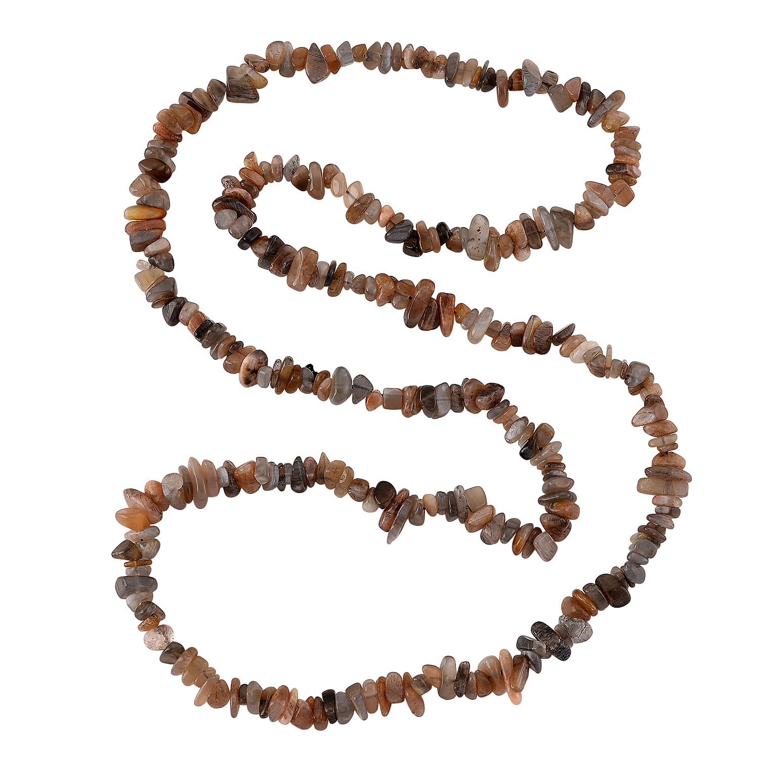 Multi Moonstone Chips Necklace (Size - 32) 353.00 Ct.