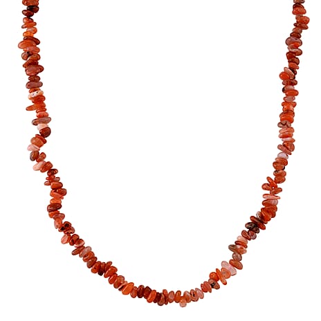 Carnelian Chips Necklace (Size - 32) 353.00 Ct.