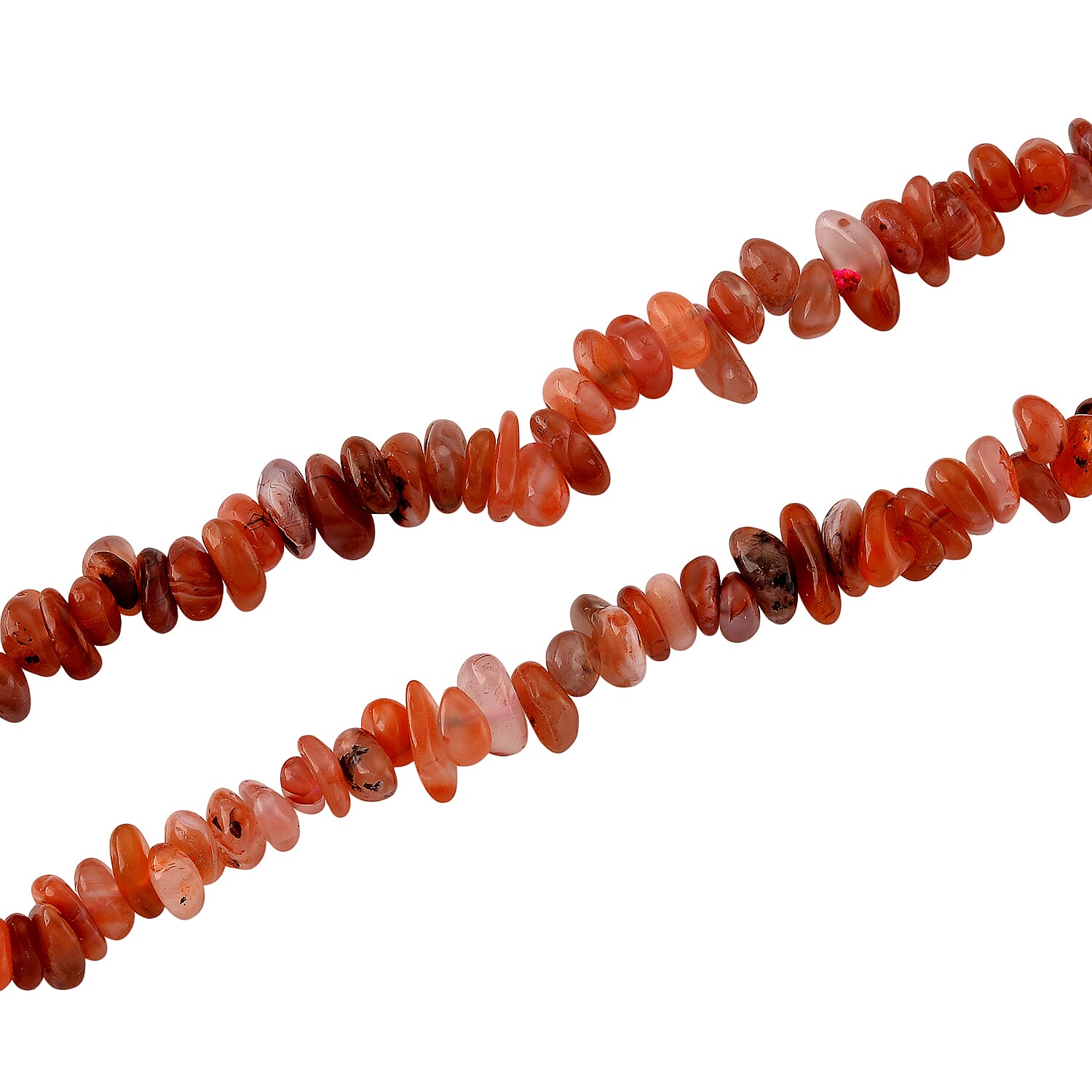 Carnelian Chips Necklace (Size - 32) 353.00 Ct.