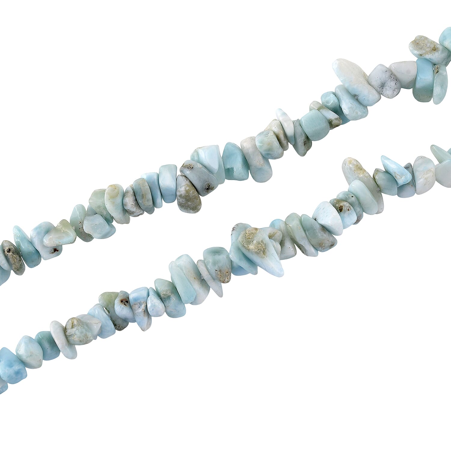Larimar Chips Necklace (Size - 18-2 Ext) 353.00 Ct.