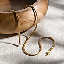 Royal Bali Collection - D'Joy 22K Vermeil Yellow Gold Plated Sterling Silver Tulang Naga Necklace (Size - 20) with Lobster Clasp, Silver Wt.18.61 Gms