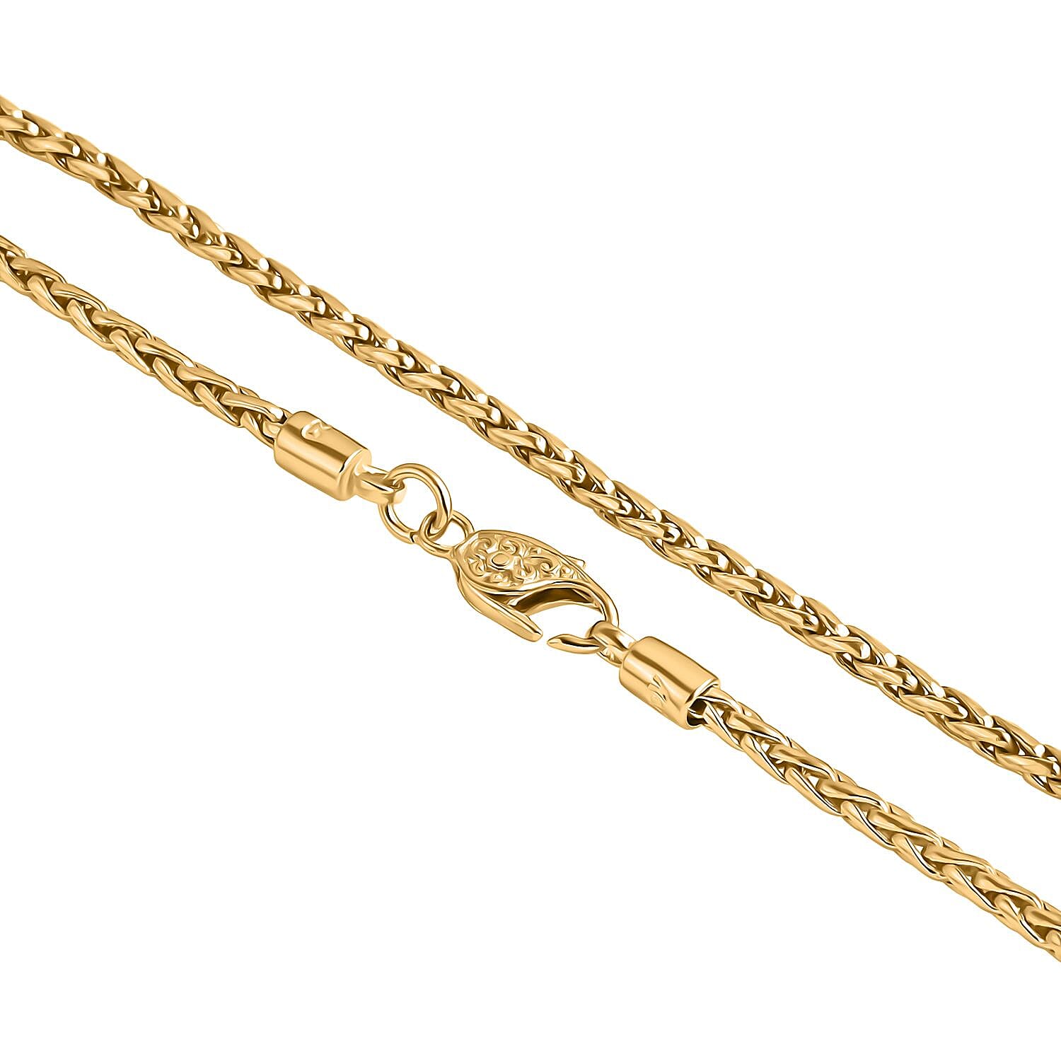 D'Joy 22K Vermeil Yellow Gold Plated Sterling Silver Padian Necklace (Size - 20) with Clasp
