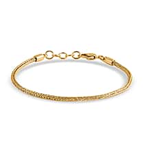 Royal Bali Collection - D'Joy 22K Vermeil Yellow Gold Plated Sterling Silver Tulang Naga Bracelet (Size - 8) with Clasp