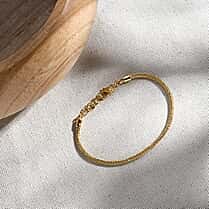 Royal Bali Collection - D'Joy 22K Vermeil Yellow Gold Plated Sterling Silver Tulang Naga Bracelet (Size - 8) with Clasp