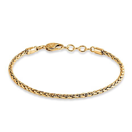 Royal Bali Collection - D'Joy 22K Vermeil Yellow Gold Plated Sterling Silver Padian Bracelet (Size - 8) with Clasp