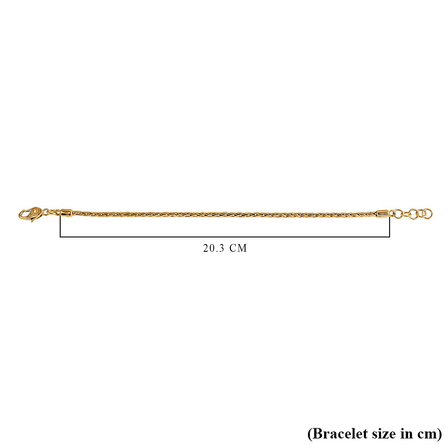 Royal Bali Collection - D'Joy 22K Vermeil Yellow Gold Plated Sterling Silver Padian Bracelet (Size - 8) with Clasp