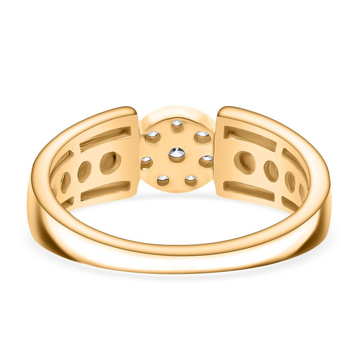 Luxuriant SI-GH Lab Grown Diamond Ring in 18K Vermeil Yellow Gold Plated Sterling Silver 0.25 Ct.