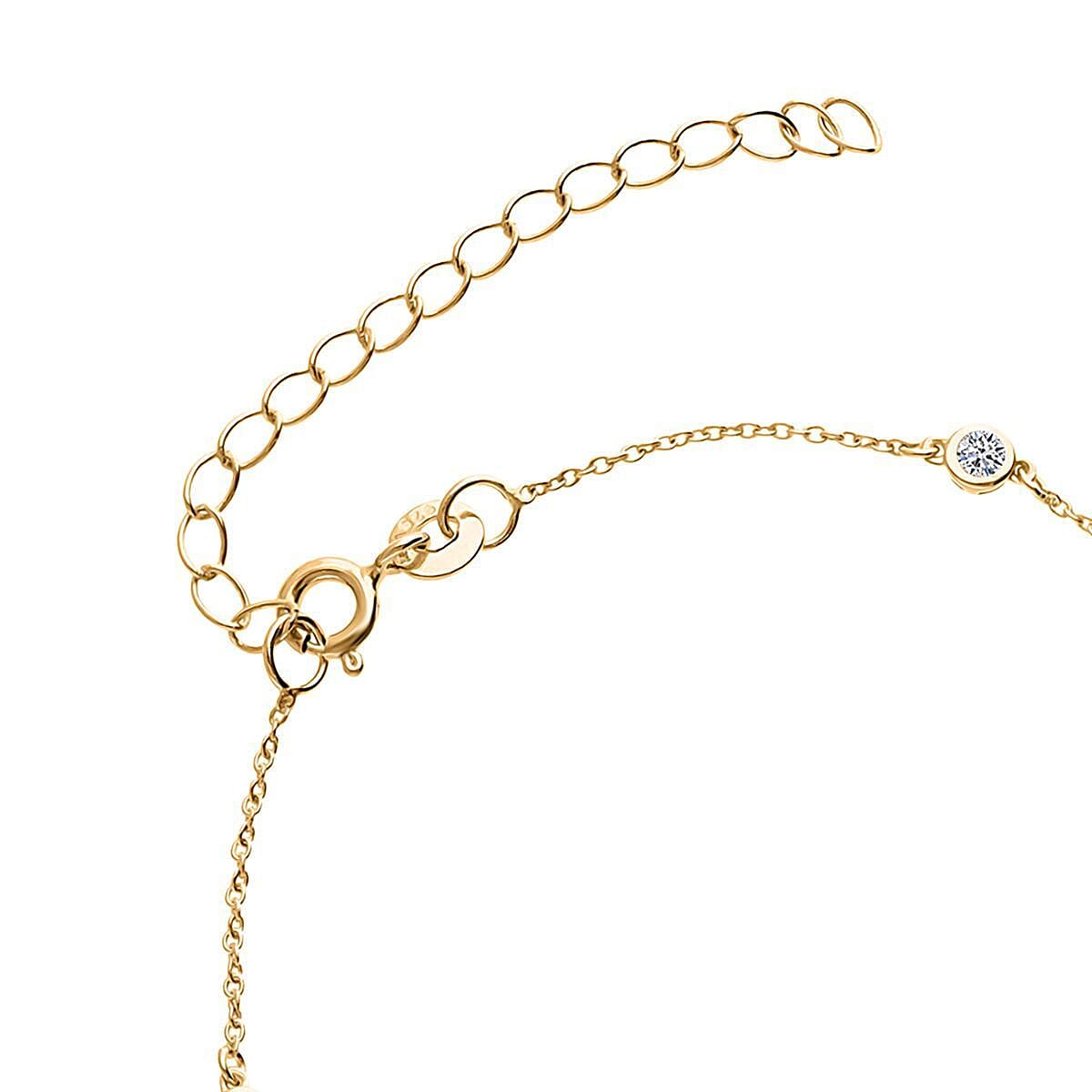 Luxuriant SI-GH Lab Grown Diamond Bracelet (Size - 7.5-2 EXT) in 18K Vermeil Yellow Gold Plated Sterling Silver