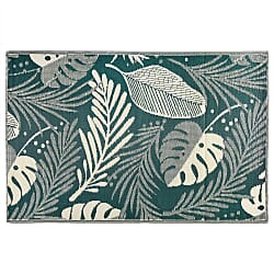 Livmore Polypropylene 440 Gsm Mat (Size 120x180 Cm) - Teal And Beige