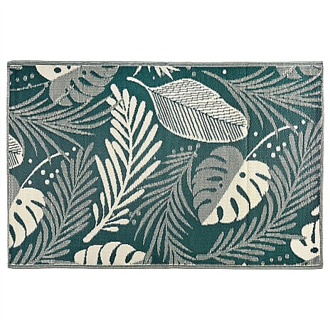 Livmore Polypropylene 440 Gsm Mat (Size 120x180 Cm) - Teal And Beige