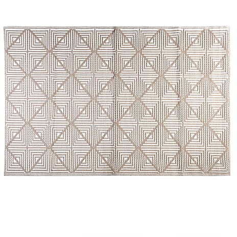 Livmore  Livmore Polypropylene 440 Gsm Mat  (Size 120x180 Cm) - White & Beige