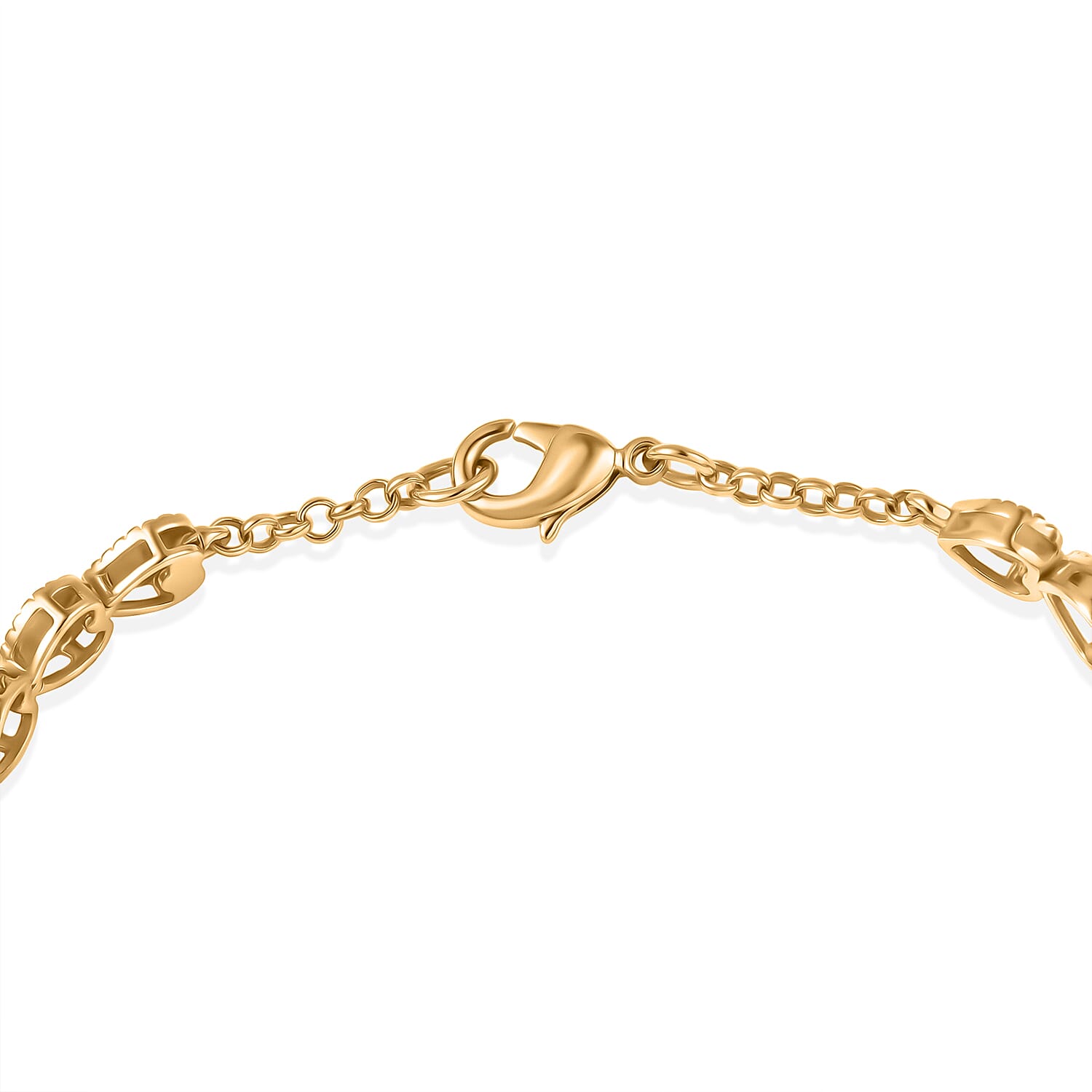 EverTrue Motif Linked Bracelet (Size - 7.5) in Yellow Gold Tone, Gold Wt. 8.93 Gms