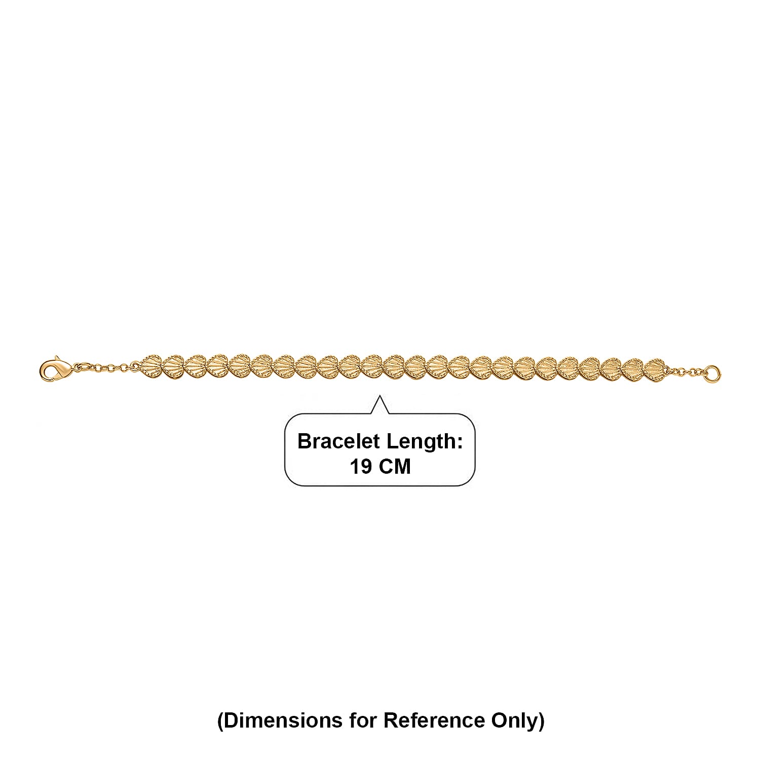 EverTrue Motif Linked Bracelet (Size - 7.5) in Yellow Gold Tone, Gold Wt. 8.93 Gms