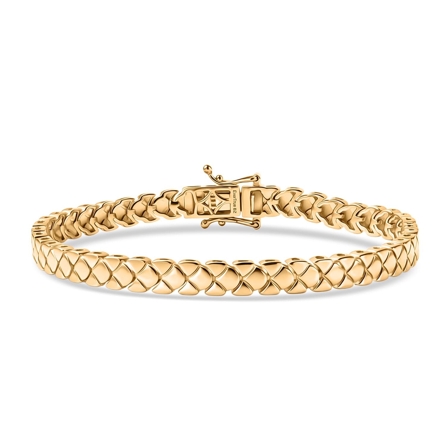 EverTrue Linking Bracelet (Size - 7.5) with GB Lock Box in Yellow Gold Tone