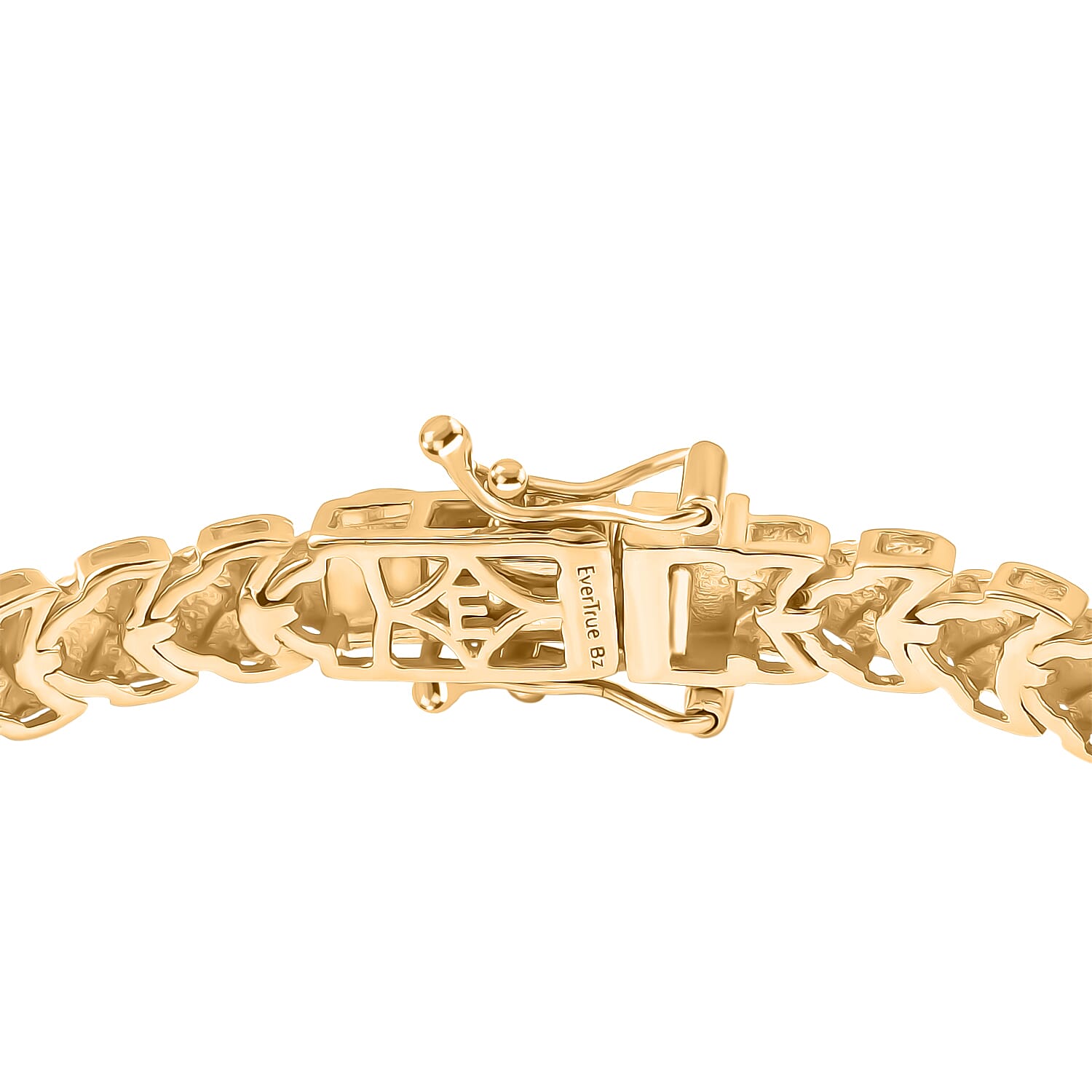 EverTrue Linking Bracelet (Size - 7.5) with GB Lock Box in Yellow Gold Tone