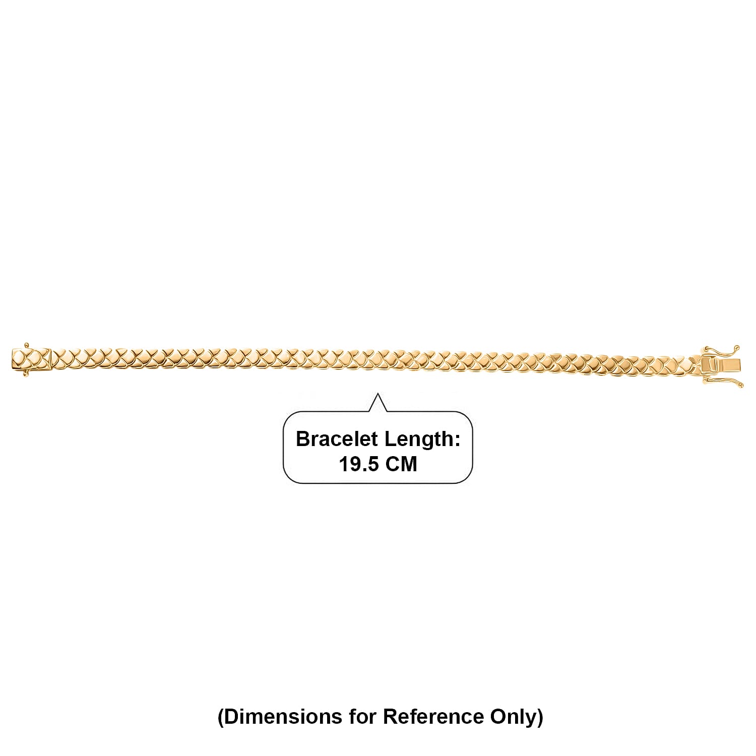 EverTrue Linking Bracelet (Size - 7.5) with GB Lock Box in Yellow Gold Tone