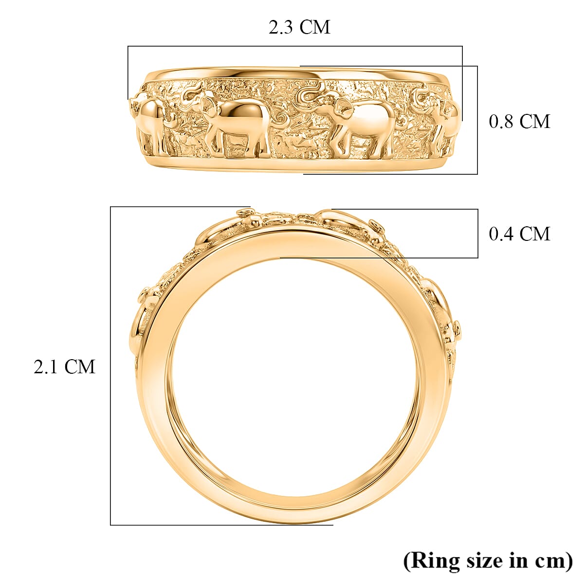 EverTrue Living Creature Ring in Yellow Gold Tone