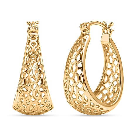 EverTrue Earring with Clasp Back in Yellow Gold Tone