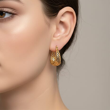 EverTrue Bronzella Collection - Filigree Earring with Clasp Back in 18K Gold Plating