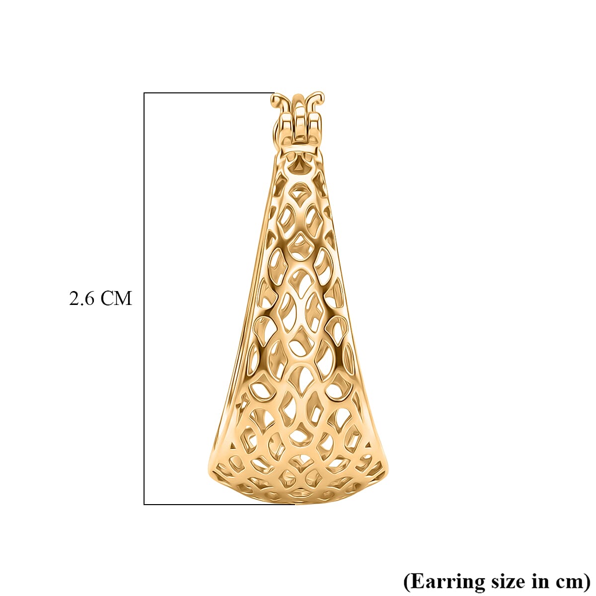 EverTrue Earring with Clasp Back in Yellow Gold Tone