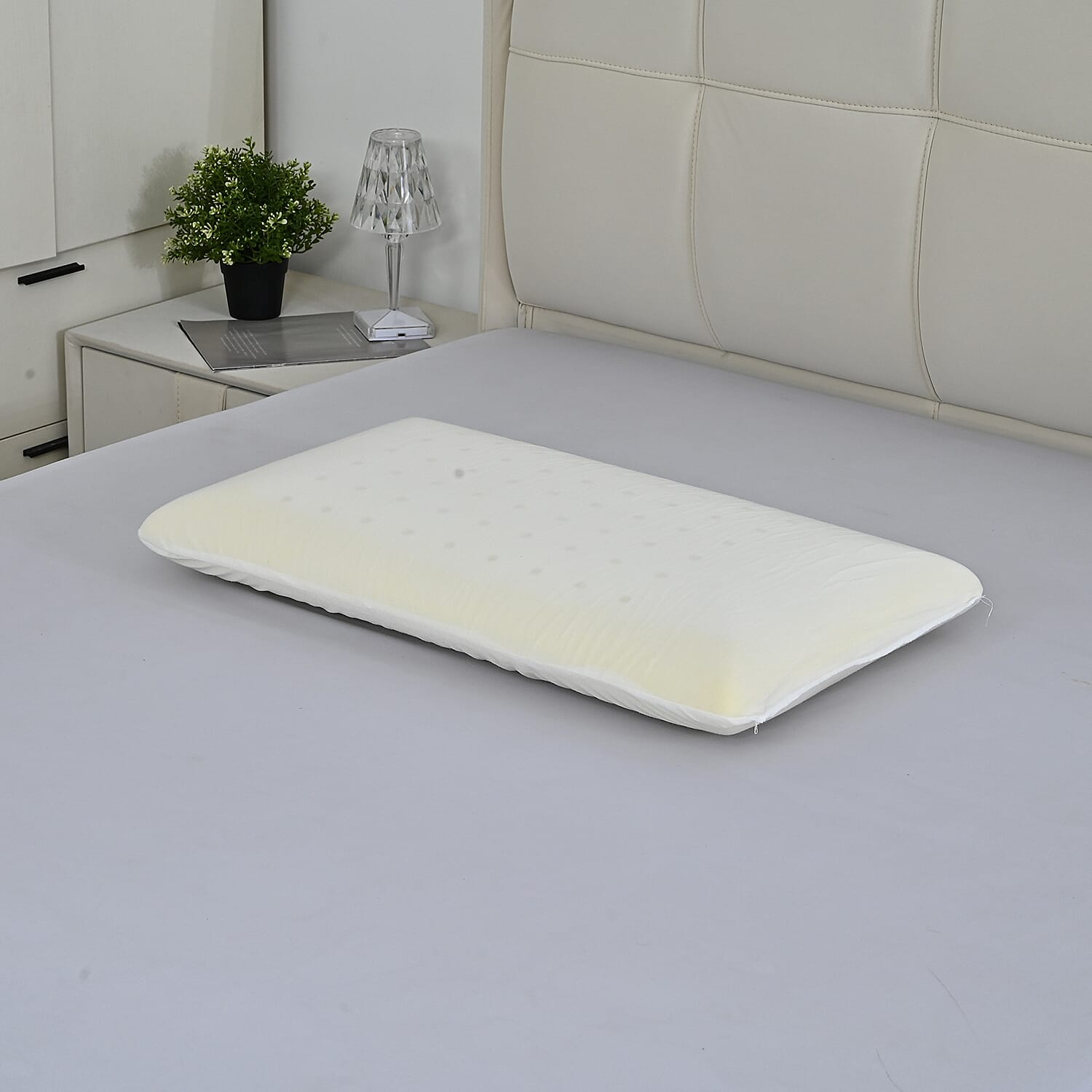 Memory Foam Aroma Lavender Infused Pillow - Breathable - Aroma Lasts 2-4 Months (Size 70x40x10 cm) - White