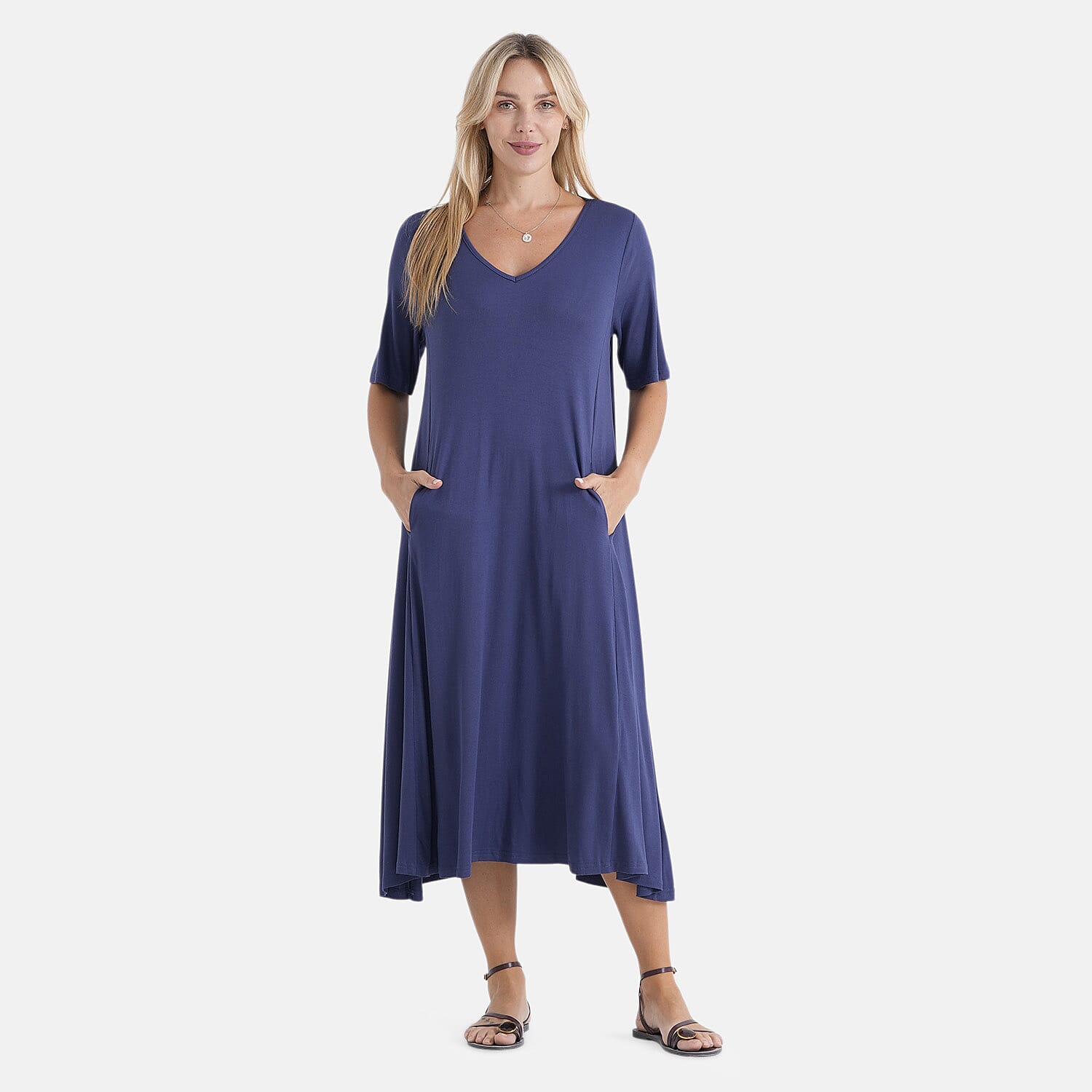 La Marey Stretch Jersey Dress With Side Pockets