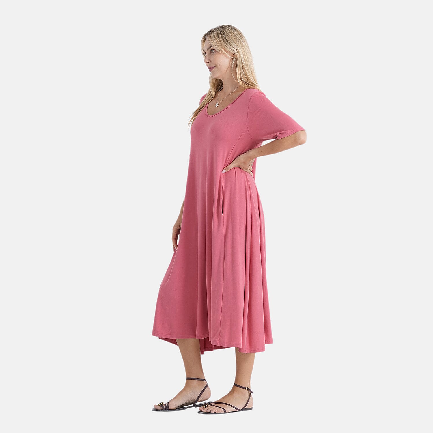 La Marey Stretch Jersey Dress With Side Pockets