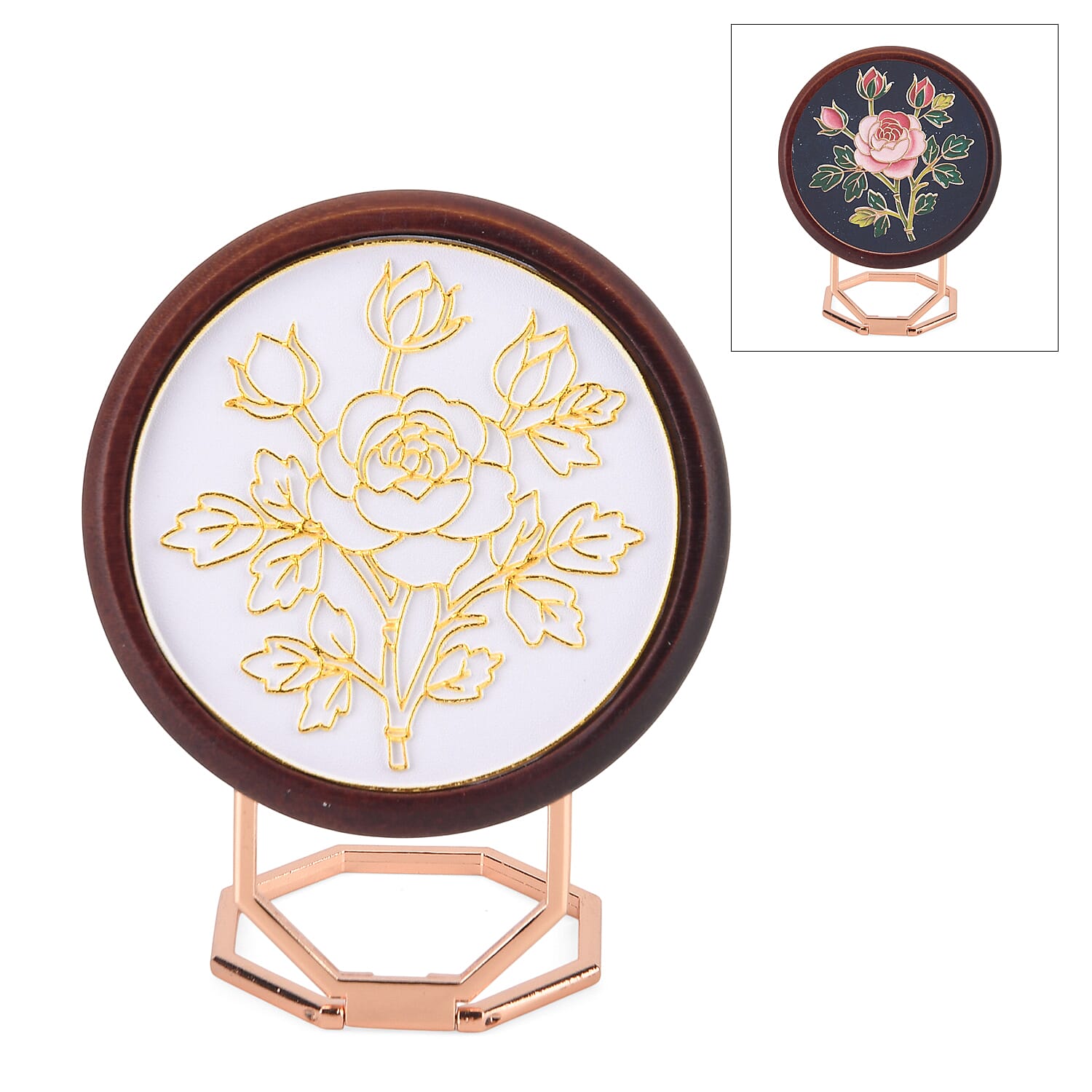 Golden Lottery Rose DIY Photo Frame Painting Set (18.5cm)