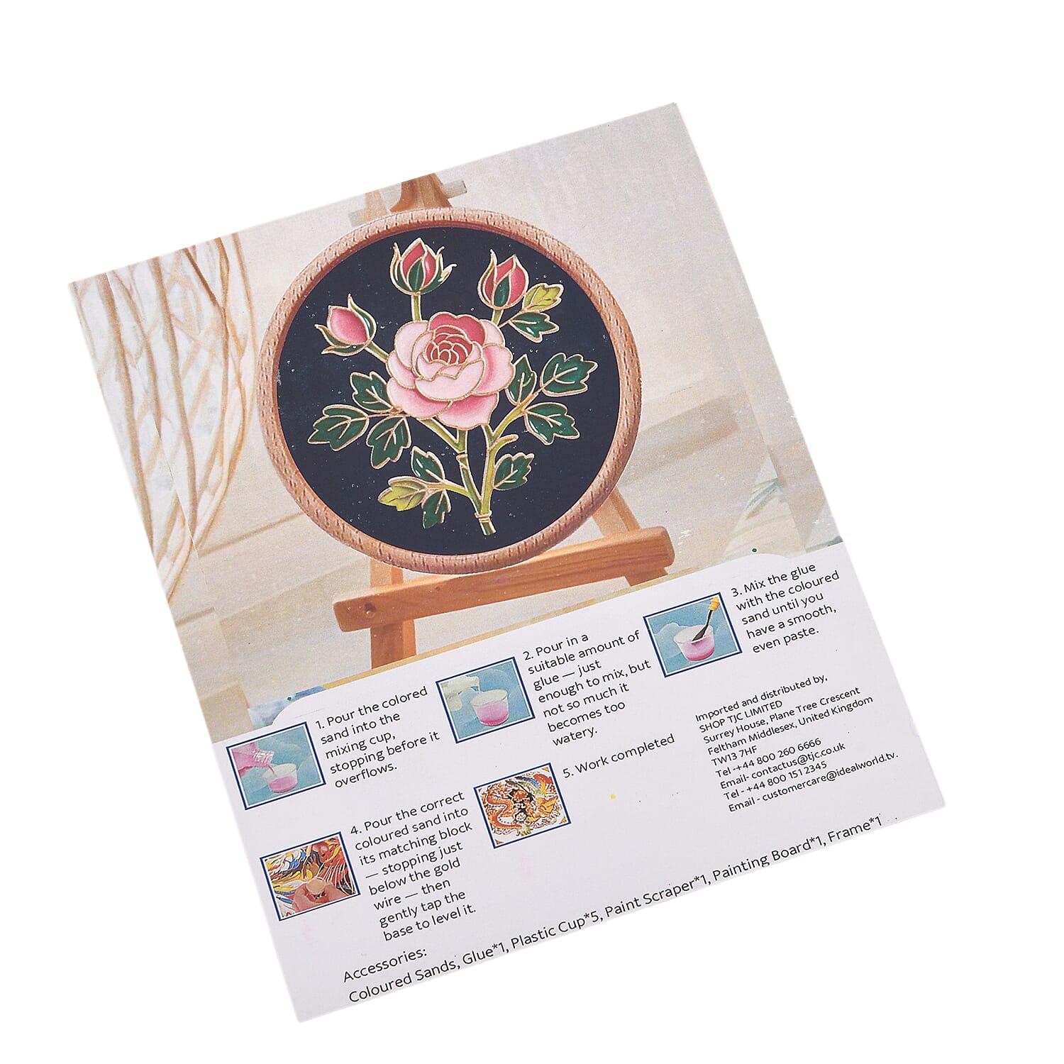 Golden Lottery Rose DIY Photo Frame Painting Set (18.5cm)