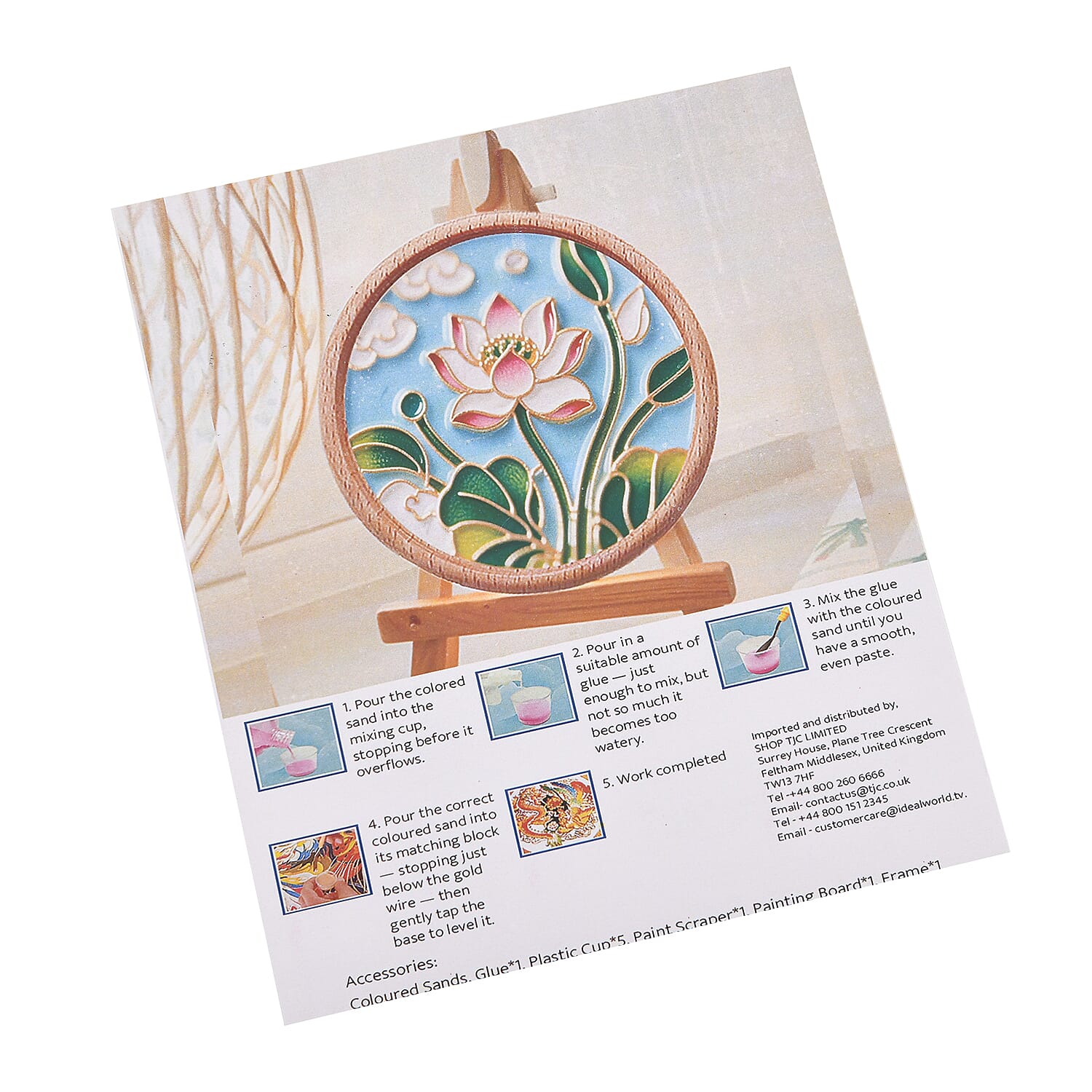 Golden Lottery Lotus DIY Photo Frame Painting Set