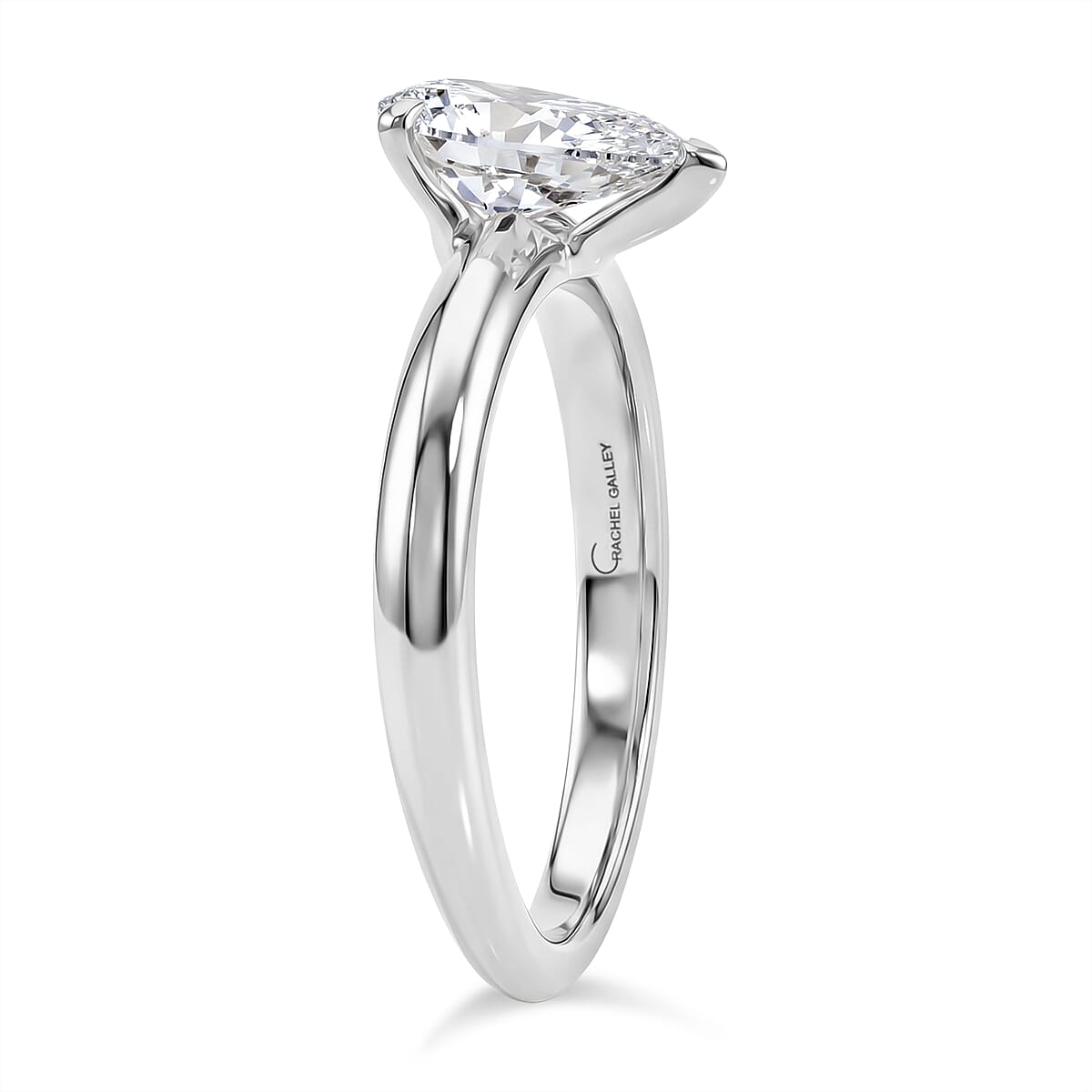 Rachel Galley Lab Grown Diamond Ring in Rhodium OverlaySterling Silver  1.020  Ct.