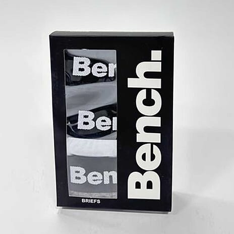 Bench 3 Pack Mens Cotton Blend Breathable Briefs (Size S) - Multicolour