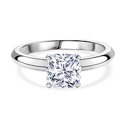 Rachel Galley SGL Certified VS/EF Lab Grown Diamond Cushion Cut Ring in Sterling Silver 1.00 Ct.
