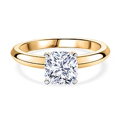 Rachel Galley SGL Certified VS/EF Lab Grown Diamond Cushion Cut Ring in Sterling Silver 1.00 Ct.