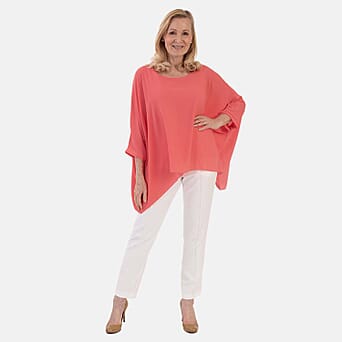 https://tjcuk.sirv.com/Products/84/8/8487247/Pure-And-Nature-Plain-Batwing-Floaty-Top-With-Lining-One-size-Coral_8487247.jpg?w=342&h=342
