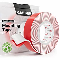 Pack of 6 Gauder Mounting Foam Tape (1.5m) - Dark Black