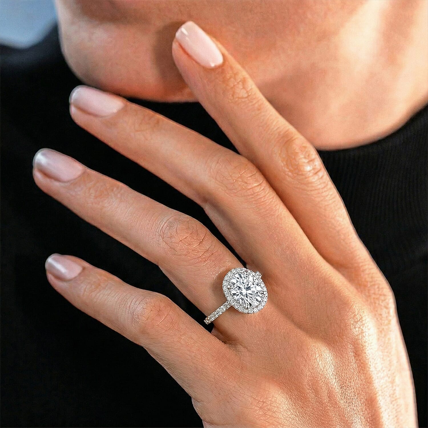 LUXURIANT 1.3 Ct. Lab Grown Diamond Halo Ring