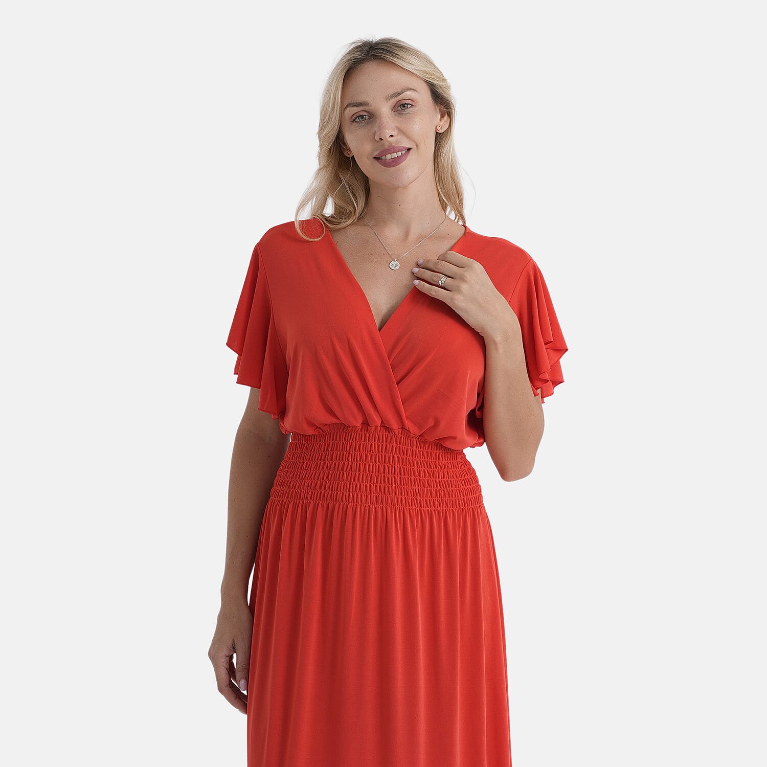 La Marey Patterned Dress (Size - One Size) - Red