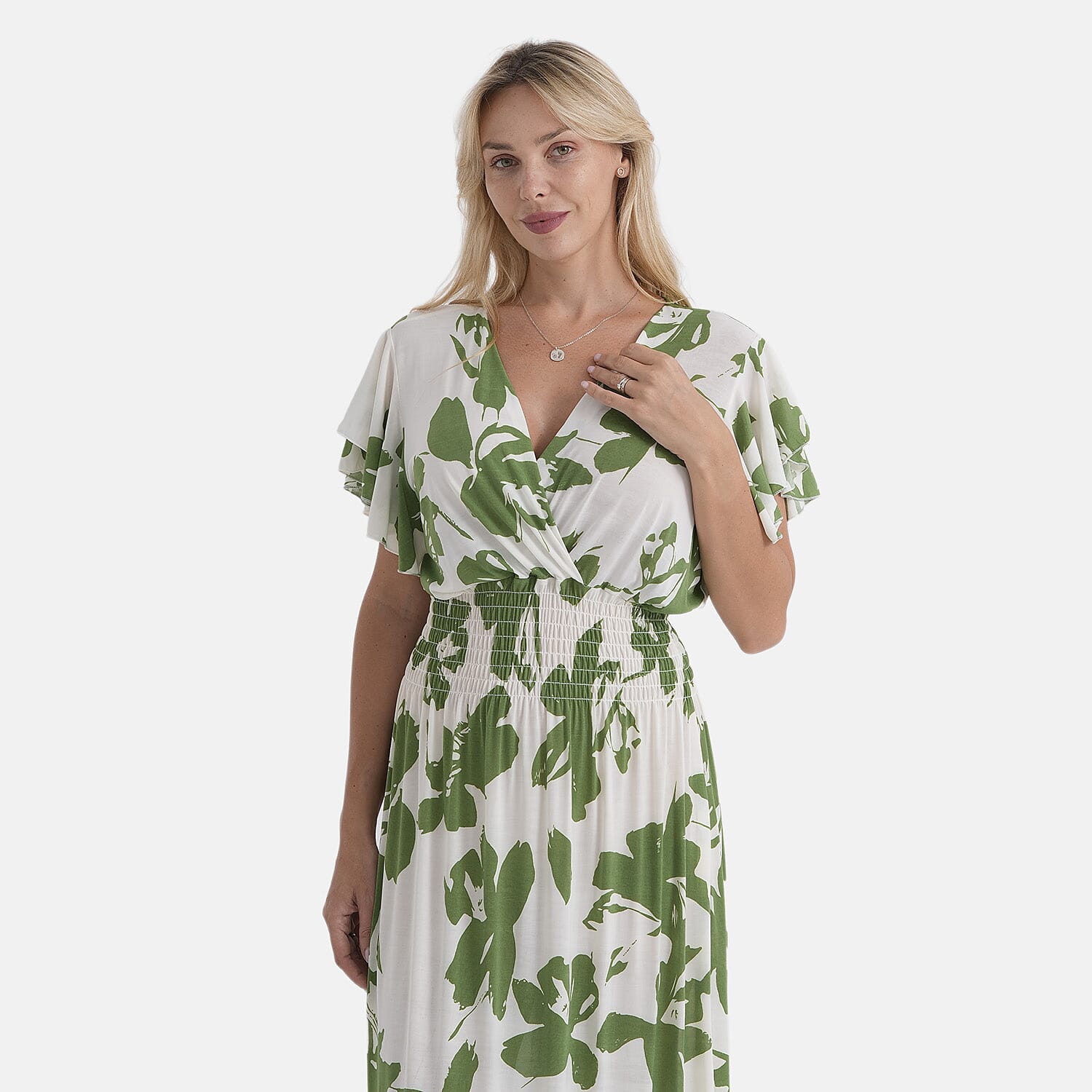 La Marey Patterned Dress (Size - One Size) - Green