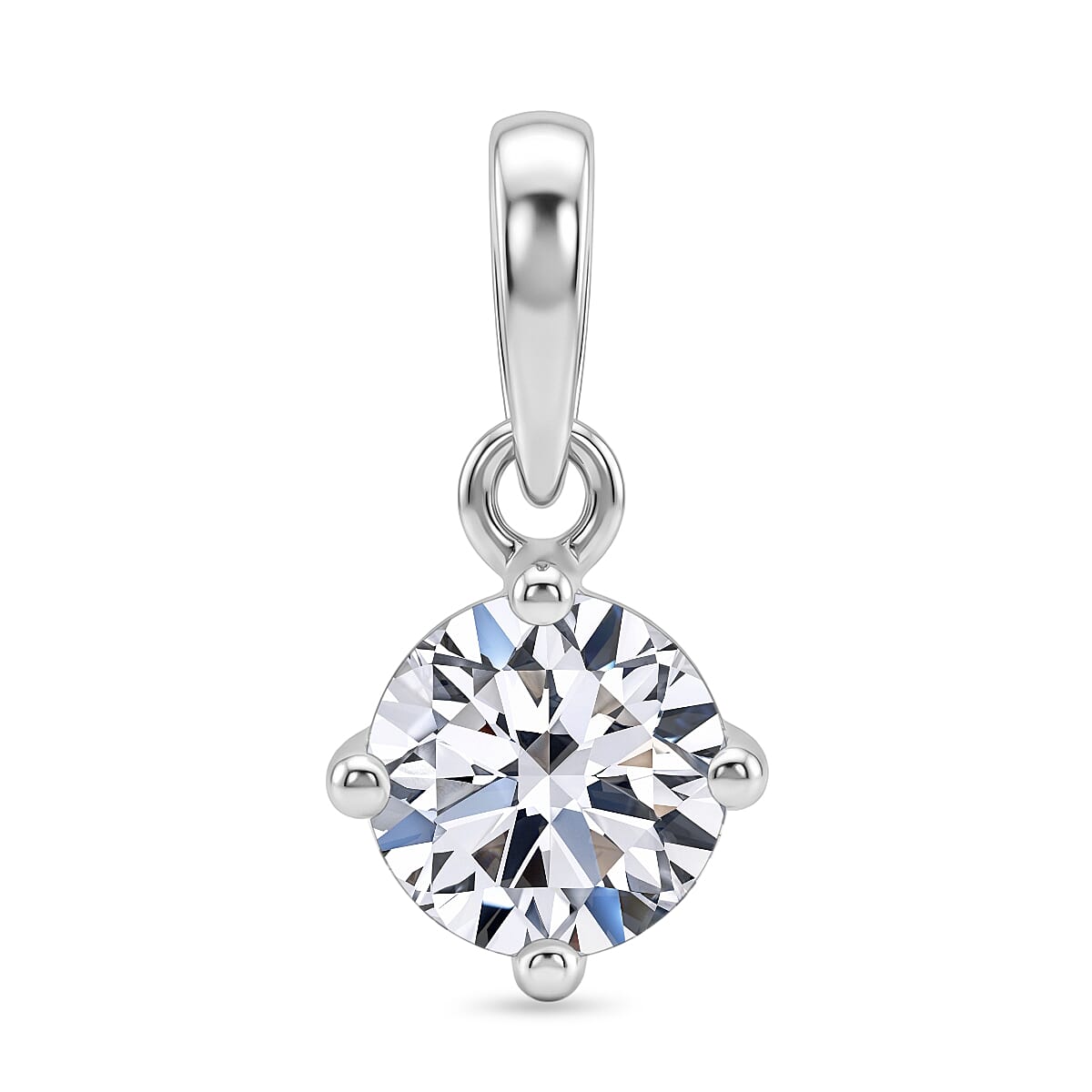 Luxuriant 9K White Gold SI-GH Lab Grown Diamond Pendant