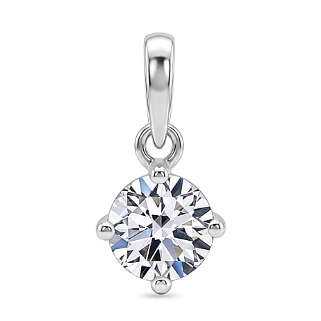 Luxuriant 9K White Gold SI-GH Lab Grown Diamond Pendant