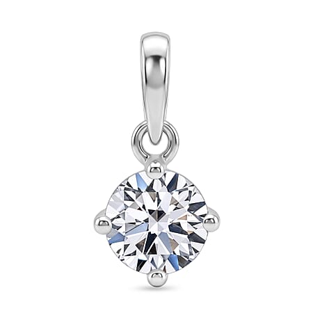 LUXURIANT 0.50 Ct. Lab Grown Diamond Solitaire Pendant in 9K White Gold (SI-GH) LUXURIANT 0.50 Ct. Lab Grown Diamond Solitaire Pendant in 9K White Gold (SI-GH)