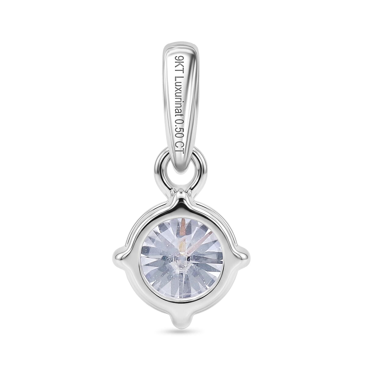 Luxuriant 9K White Gold SI-GH Lab Grown Diamond Pendant