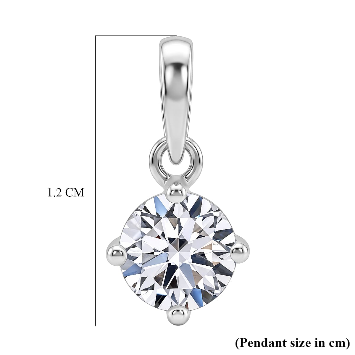 Luxuriant 9K White Gold SI-GH Lab Grown Diamond Pendant