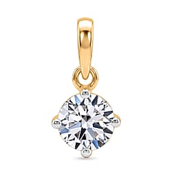 Luxuriant 9K White Gold SI-GH Lab Grown Diamond Solitaire Pendant 0.50ct