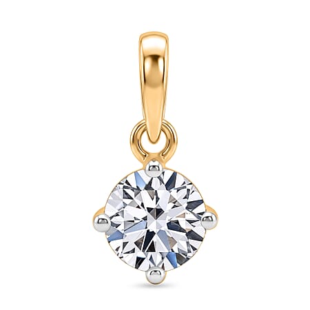 LUXURIANT 0.50 Ct. Lab Grown Diamond Solitaire Pendant in 9K Yellow Gold (SI-GH)
