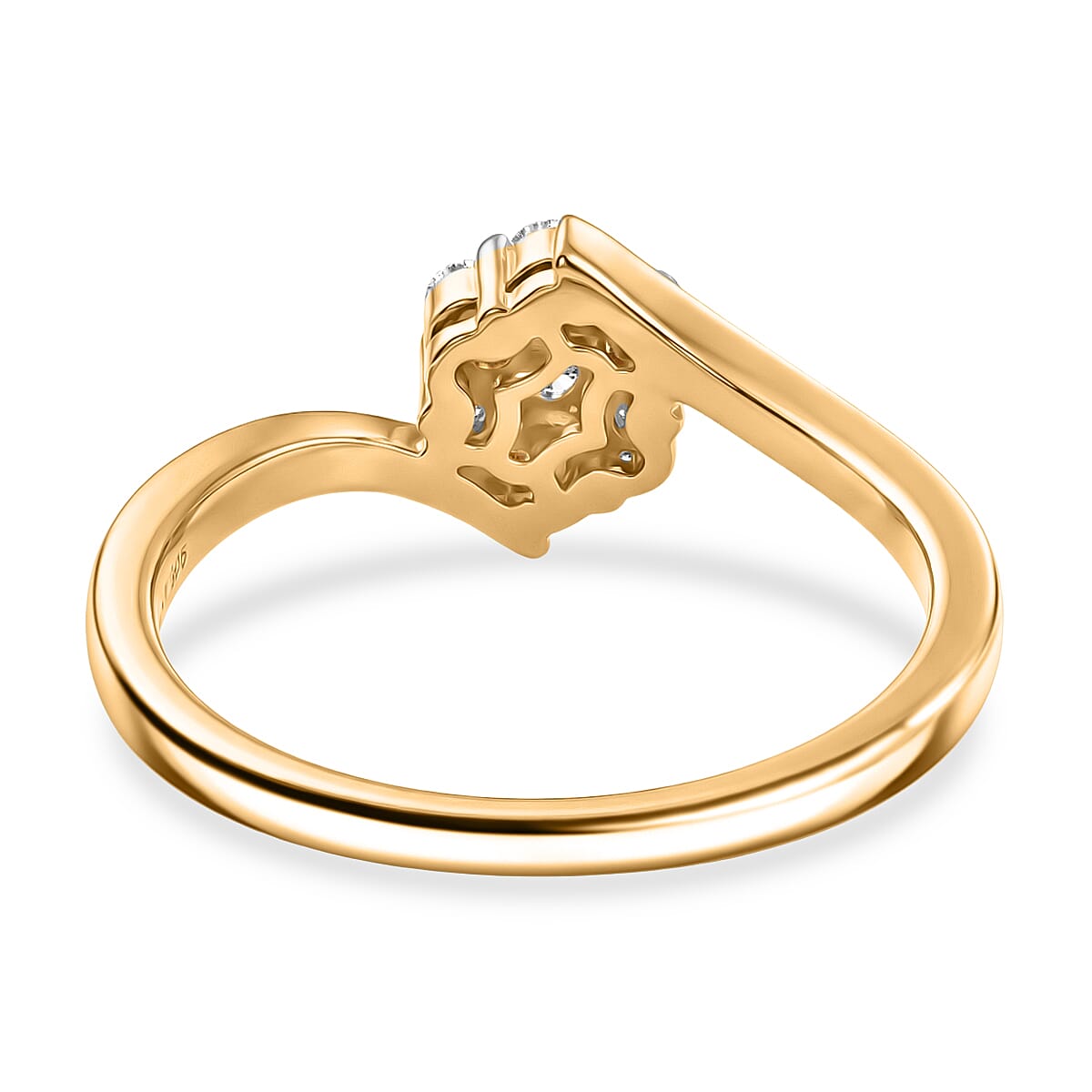 Luxuriant SI-G-H Lab Grown Diamond Pressure Set Ring in Sterling Silver